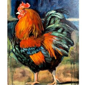 Rooster Giclée Print Wall Decor by LesLea Ellison